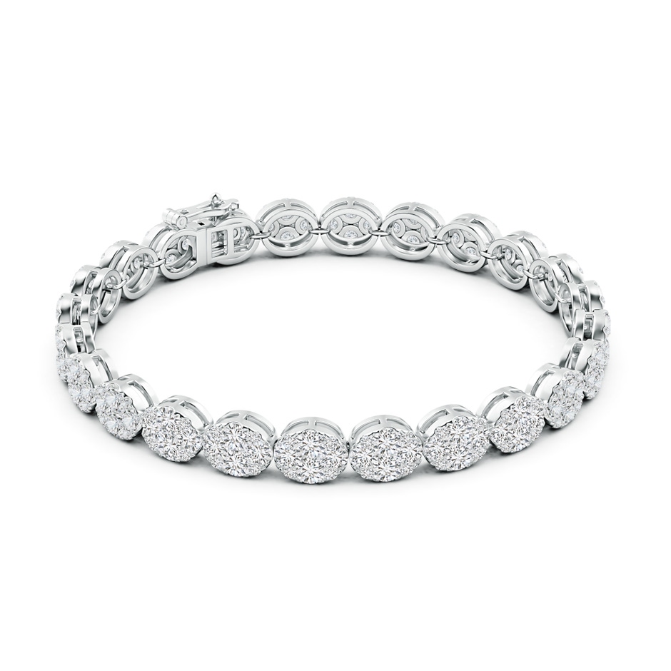 3.2mm HSI2 Oval Composite Diamond Tennis Bracelet in White Gold side-1