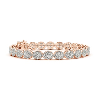 3.2mm KI3 Oval Composite Diamond Tennis Bracelet in Rose Gold