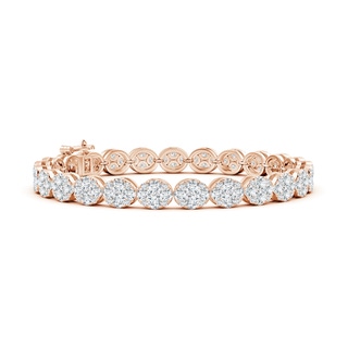 3mm GVS2 Oval Composite Diamond Tennis Bracelet in 10K Rose Gold