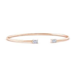 5x3mm GVS2 Emerald-Cut Diamond Flex Bracelet in Rose Gold