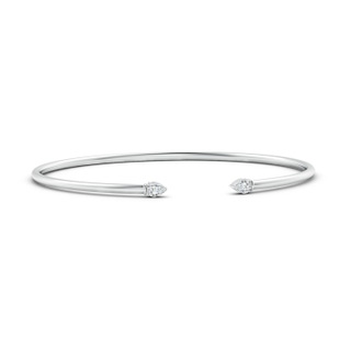 4x3mm GVS2 Pear-Shaped Diamond Flex Bracelet in White Gold