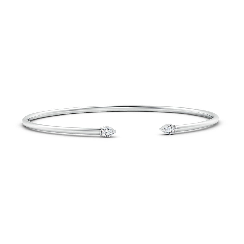 4x3mm GVS2 Pear-Shaped Diamond Flex Bracelet in White Gold 