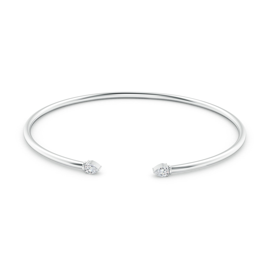 4x3mm GVS2 Pear-Shaped Diamond Flex Bracelet in White Gold side-1