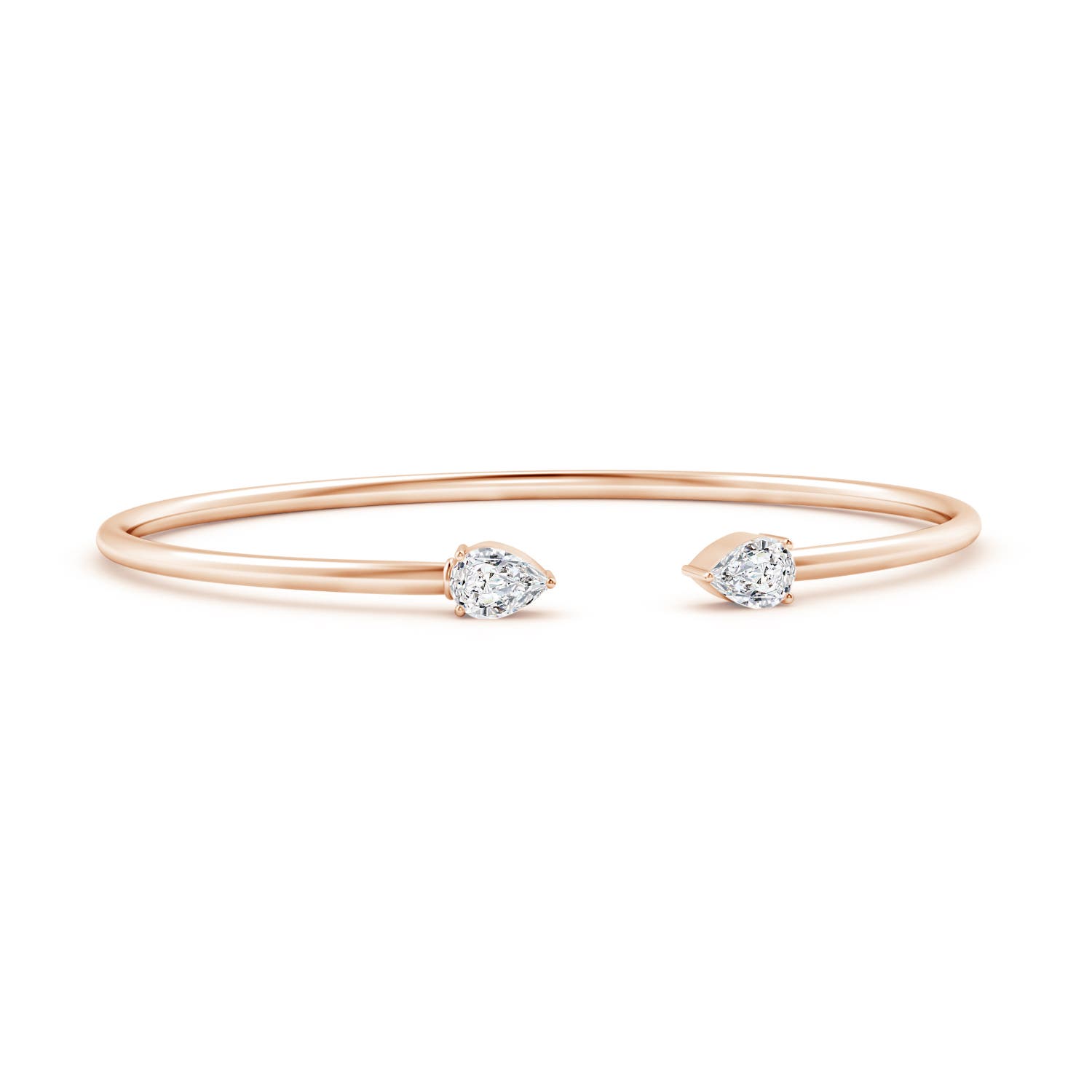 7x5mm HSI2 Pear-Shaped Diamond Flex Bracelet in Rose Gold