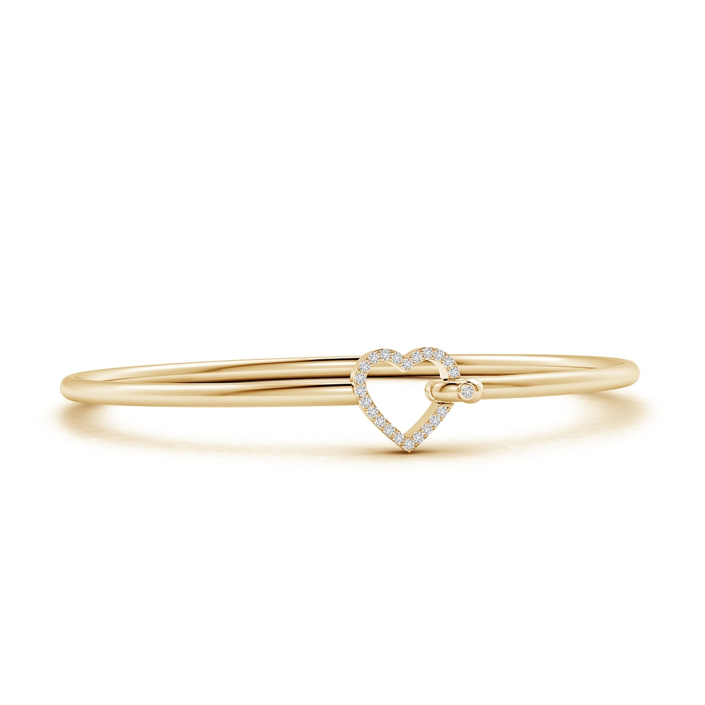 1.3mm HSI2 Diamond Open Heart Hook & Eye Flex Bracelet in Yellow Gold