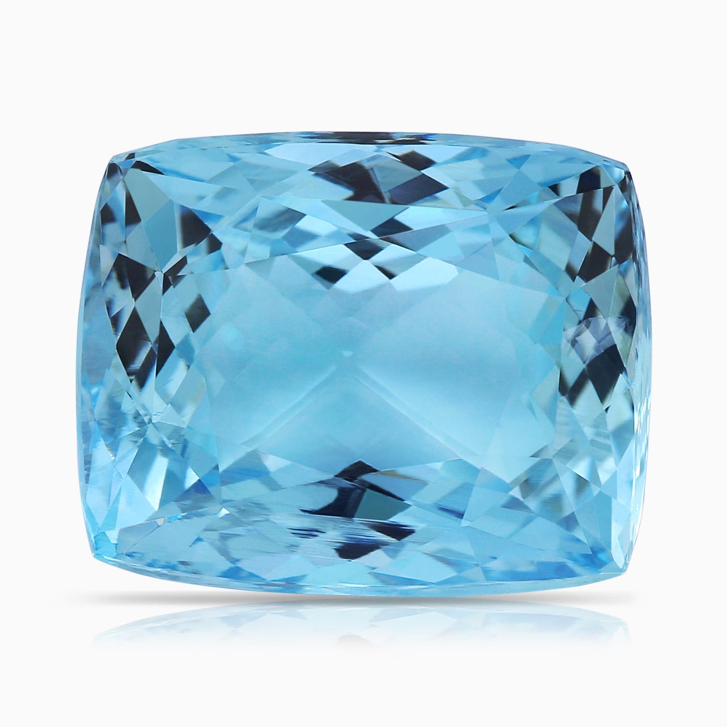 16.79x13.55x10.14mm AA GIA Certified Rectangular Cushion Aquamarine Multi-Link Bracelet With Halo in White Gold - stone