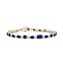 Stackables Yellow Gold Blue Sapphire Bracelets