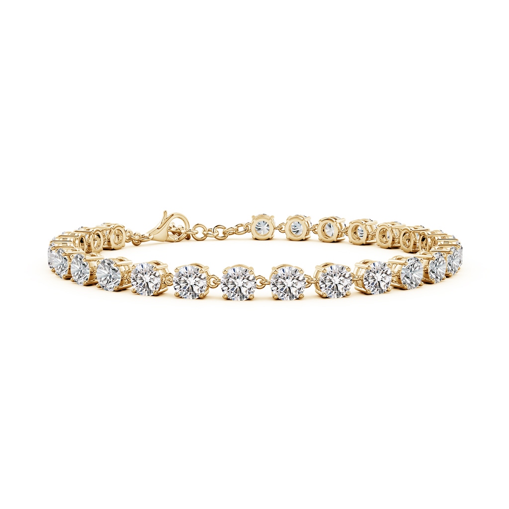 4.1mm IJI1I2 Round Diamond Tennis Link Bracelet in Yellow Gold