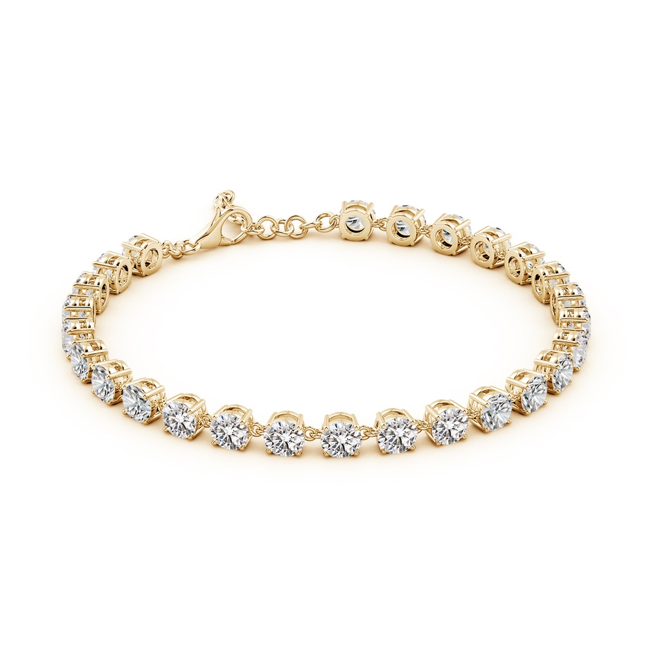 4.1mm IJI1I2 Round Diamond Tennis Link Bracelet in Yellow Gold side 199