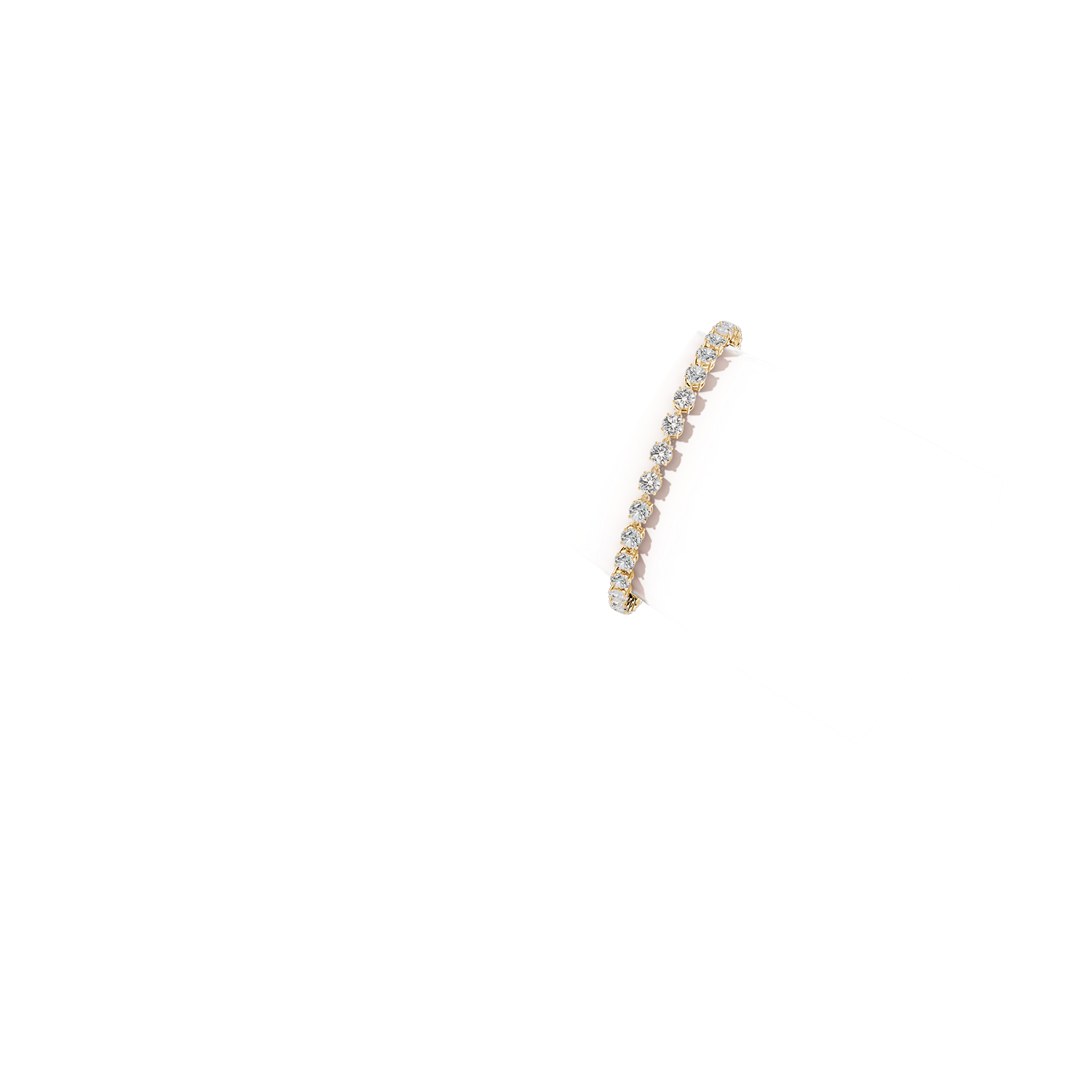 4.1mm IJI1I2 Round Diamond Tennis Link Bracelet in Yellow Gold - body_arm