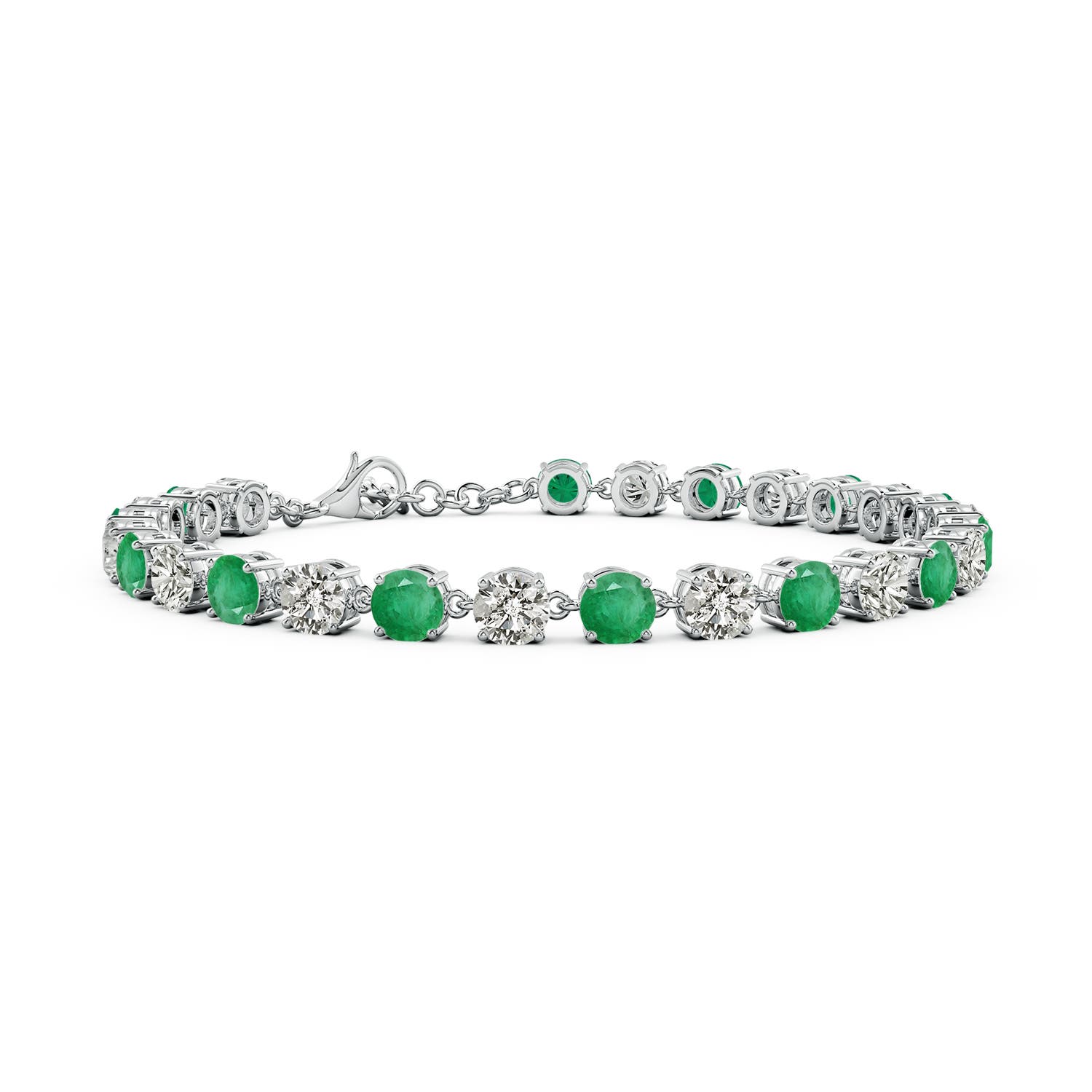 A - Emerald / 9.87 CT / 14 KT White Gold