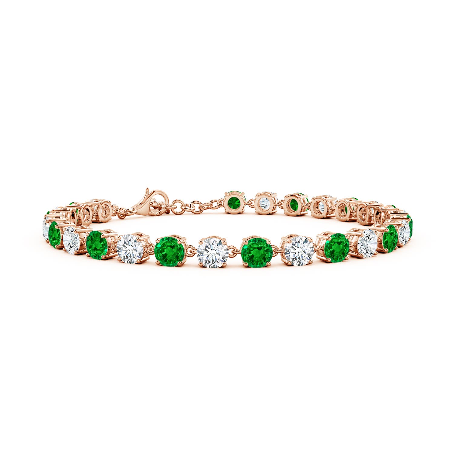 AAAA - Emerald / 9.87 CT / 14 KT Rose Gold