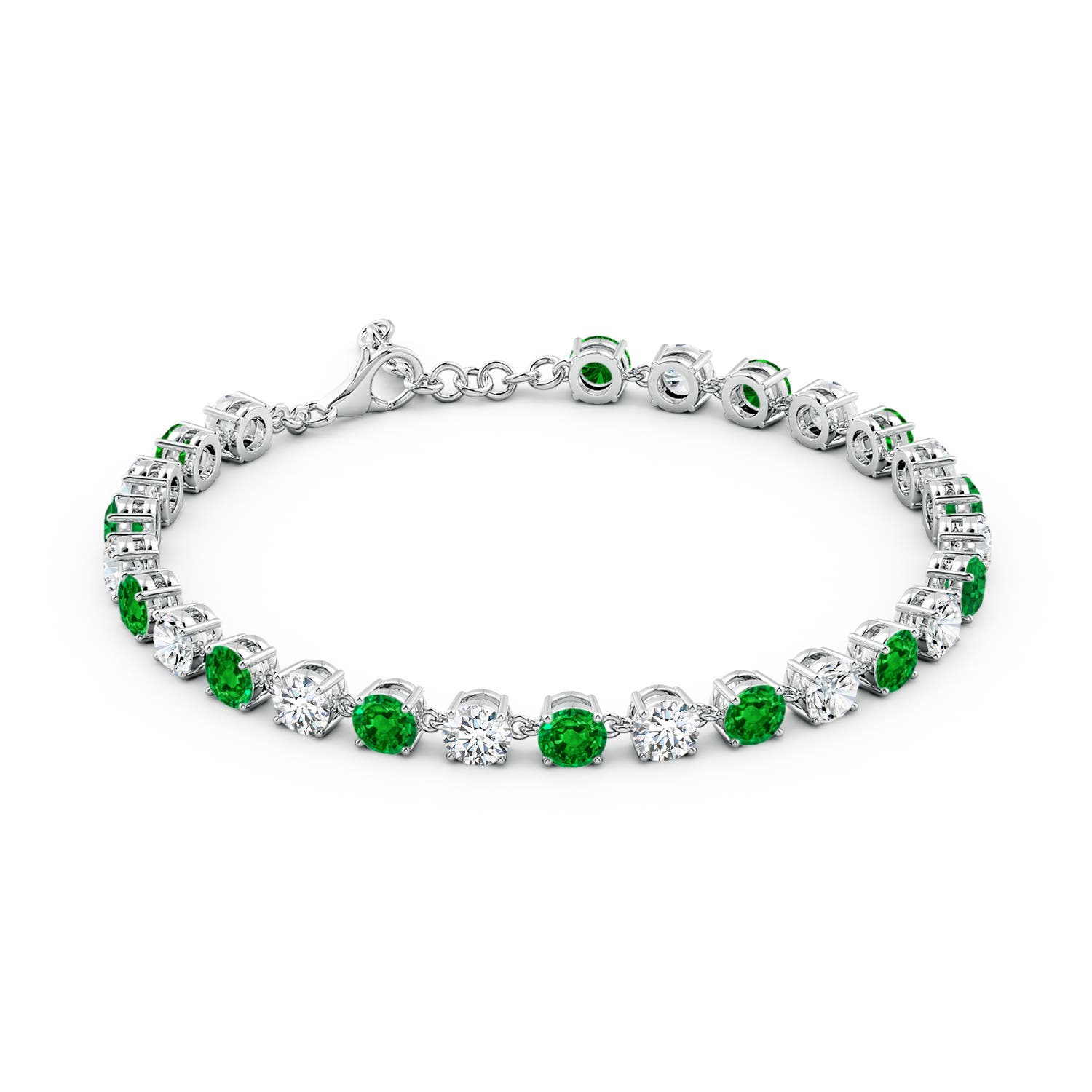 AAAA - Emerald / 9.87 CT / 14 KT White Gold