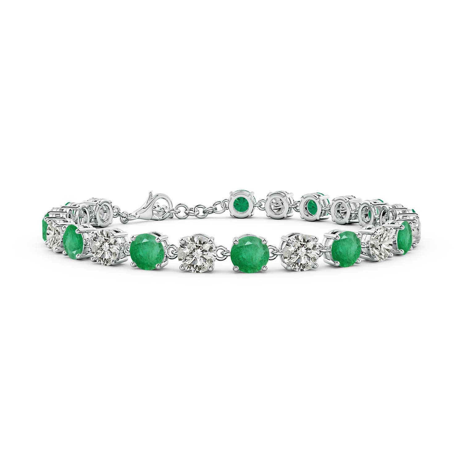 A - Emerald / 12.01 CT / 14 KT White Gold