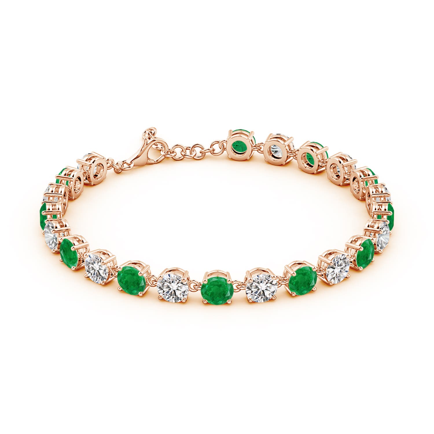 AA - Emerald / 12.01 CT / 14 KT Rose Gold