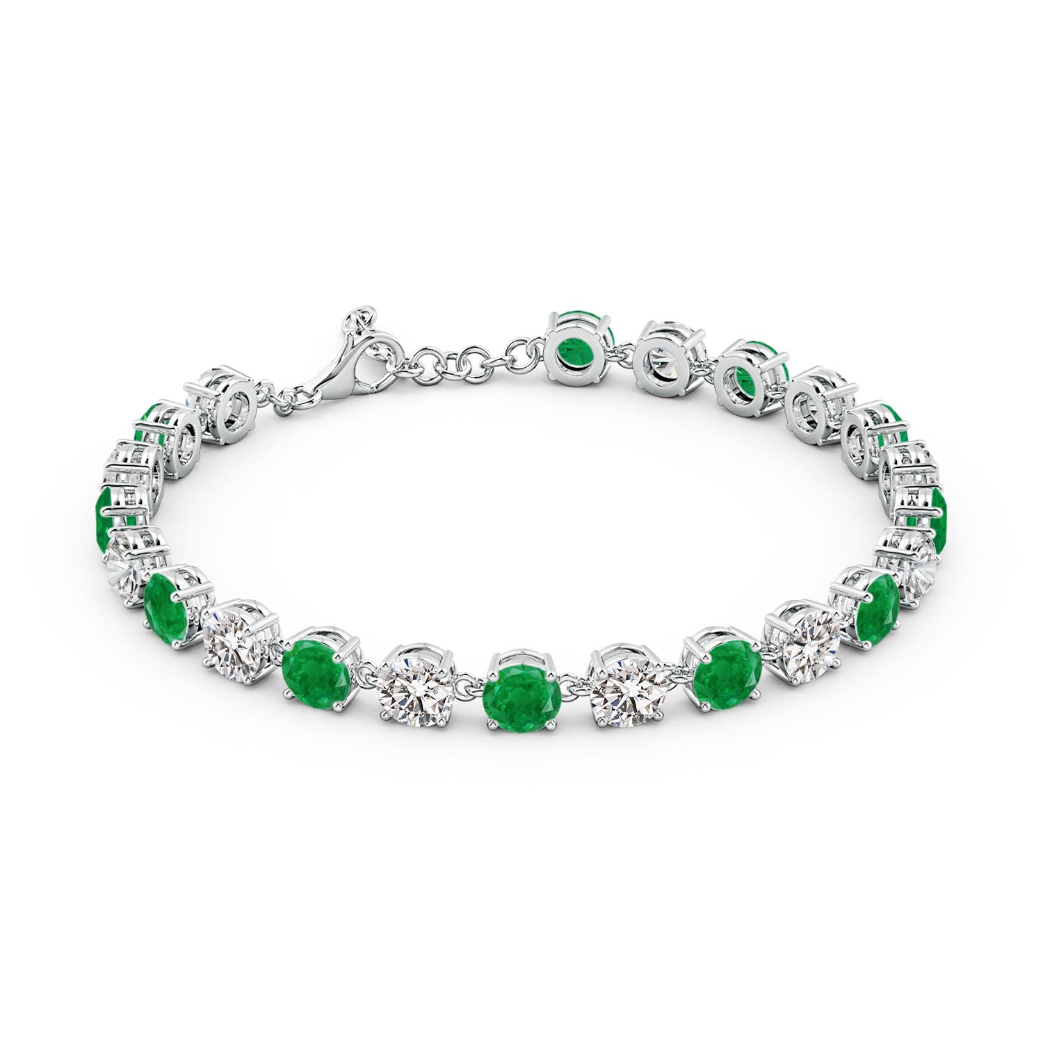 AA - Emerald / 12.01 CT / 14 KT White Gold