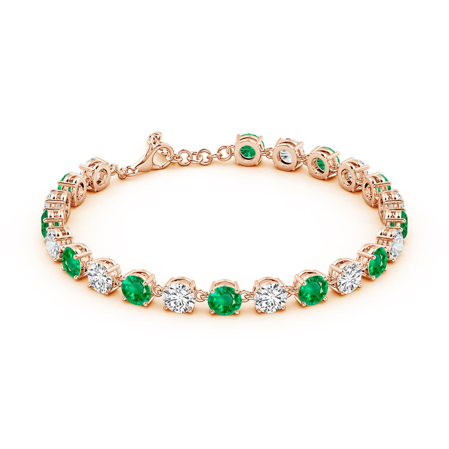 AAA - Emerald / 12.01 CT / 14 KT Rose Gold