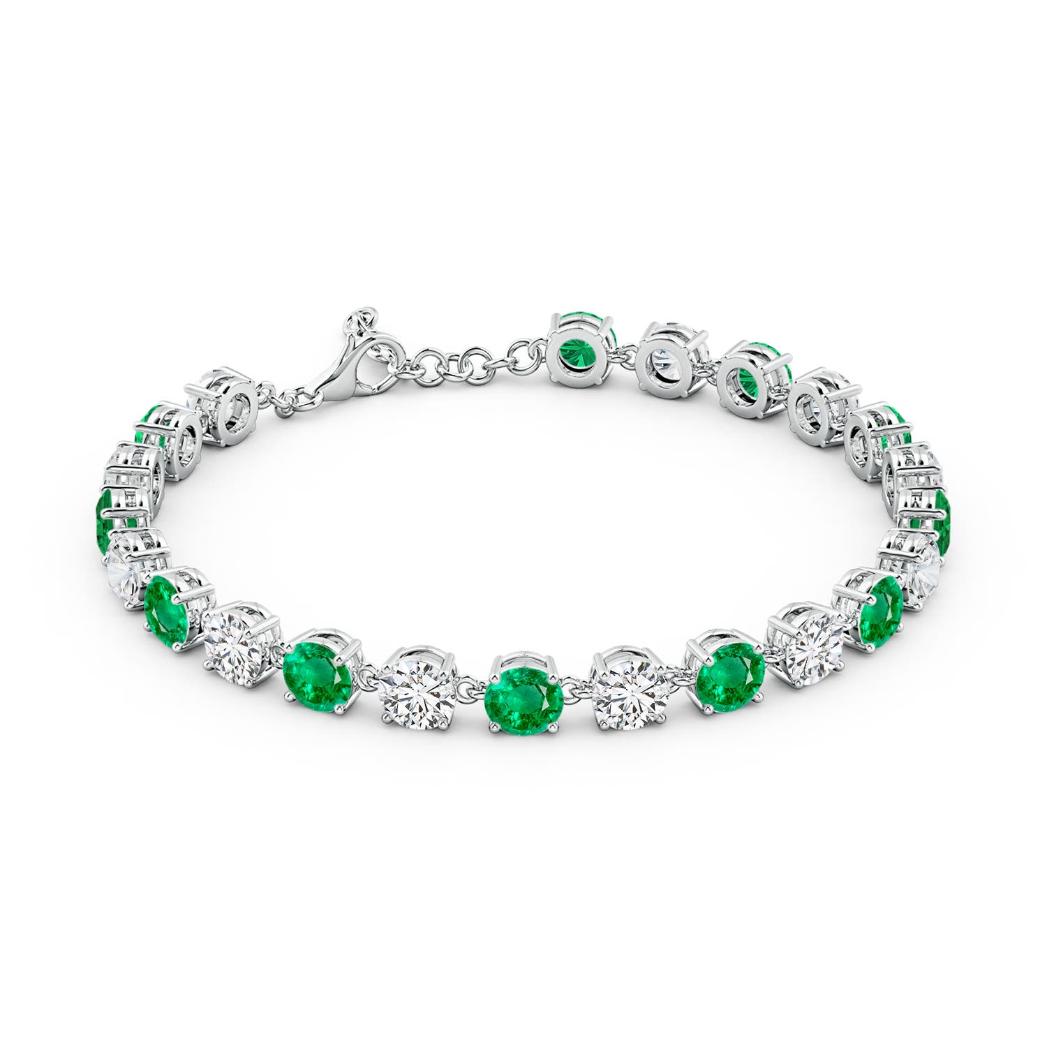 AAA - Emerald / 12.01 CT / 14 KT White Gold