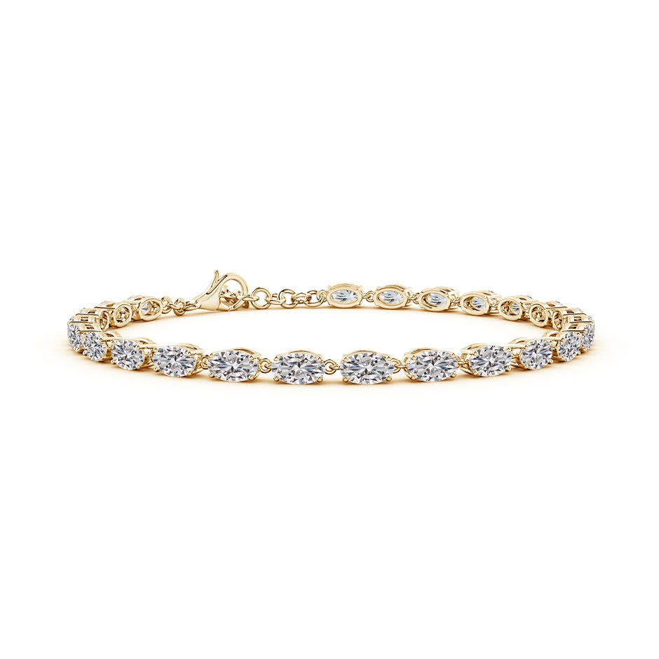 5x3mm IJI1I2 Oval Diamond Tennis Link Bracelet in Yellow Gold 