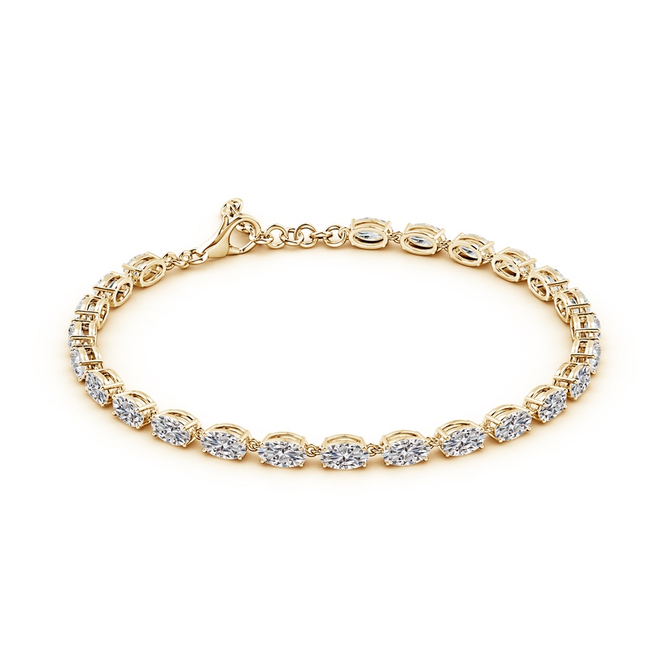 5x3mm IJI1I2 Oval Diamond Tennis Link Bracelet in Yellow Gold side 199