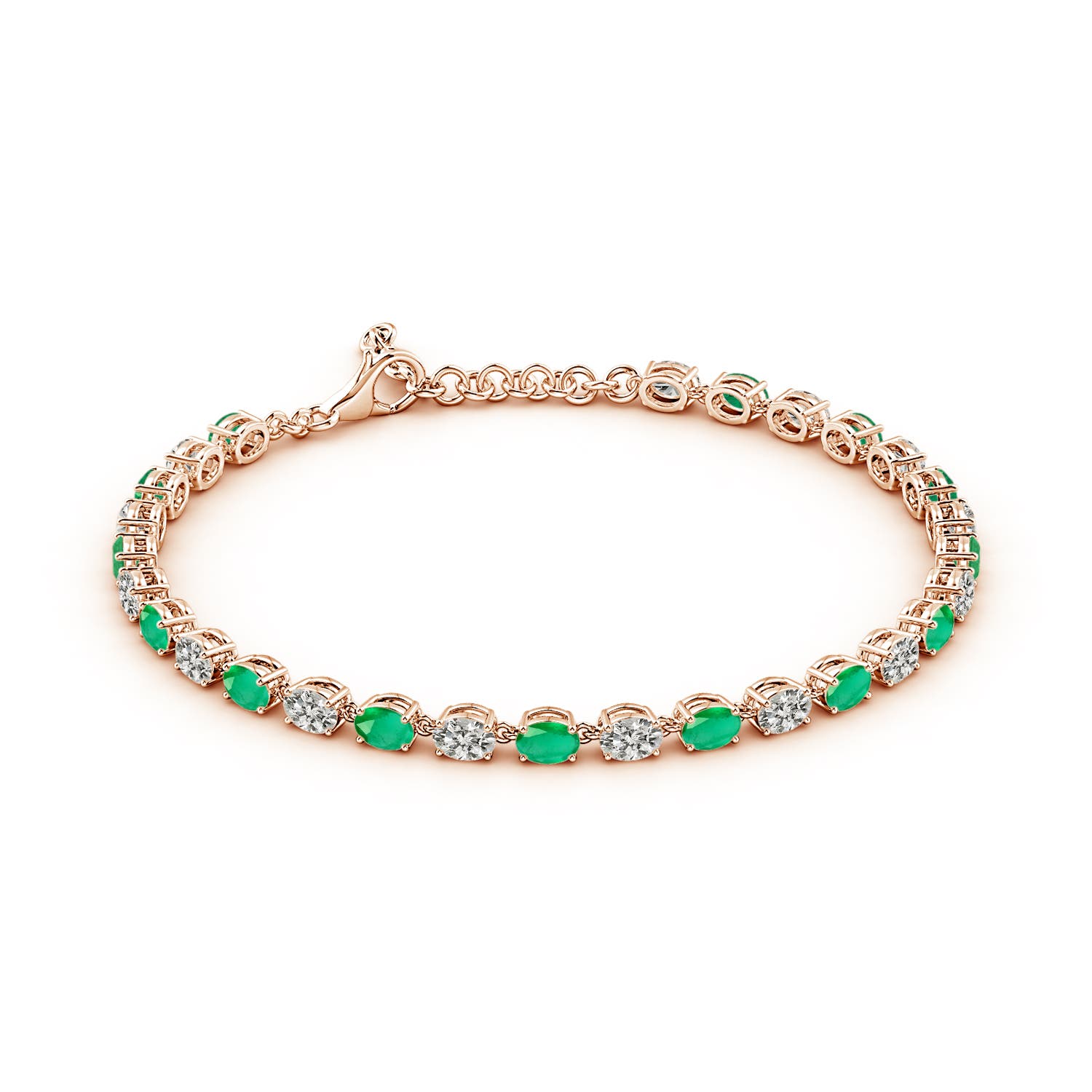 A - Emerald / 3.36 CT / 14 KT Rose Gold