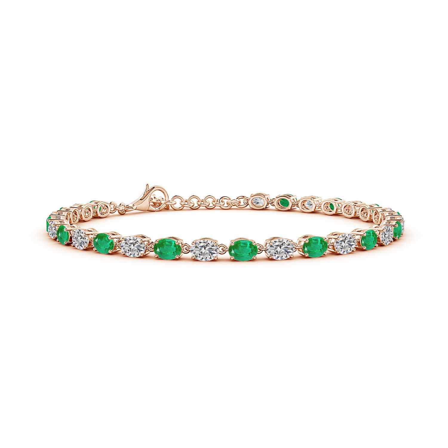 AA - Emerald / 3.36 CT / 14 KT Rose Gold