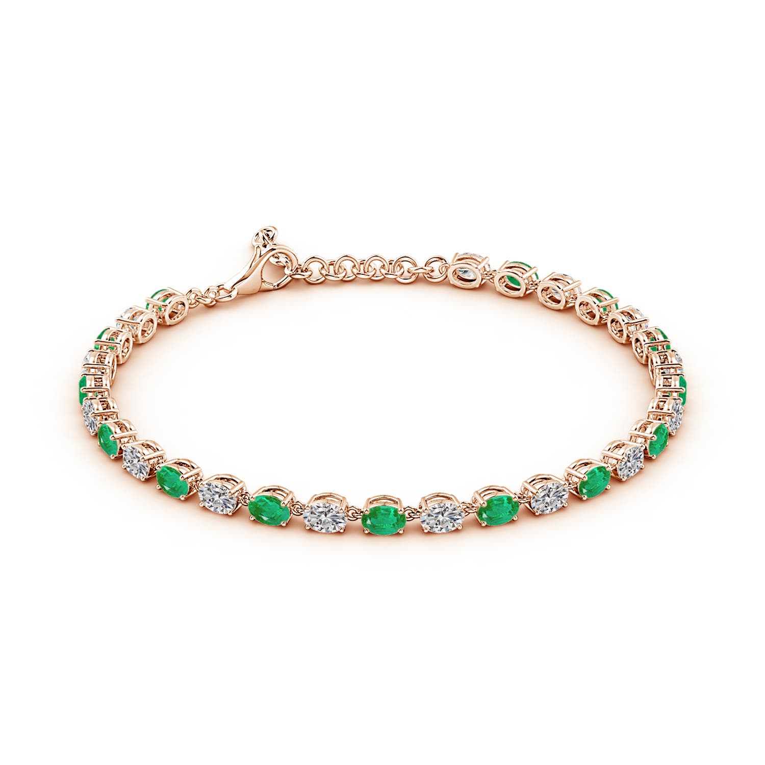 AA - Emerald / 3.36 CT / 14 KT Rose Gold