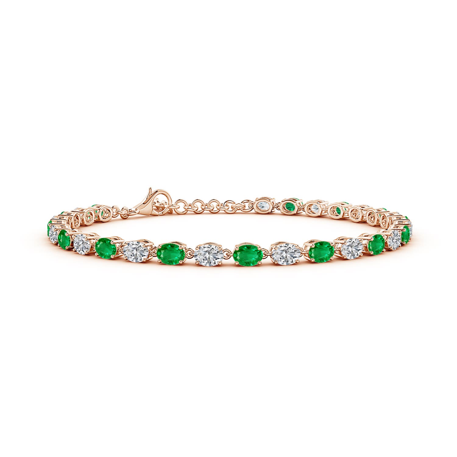 AAA - Emerald / 3.36 CT / 14 KT Rose Gold