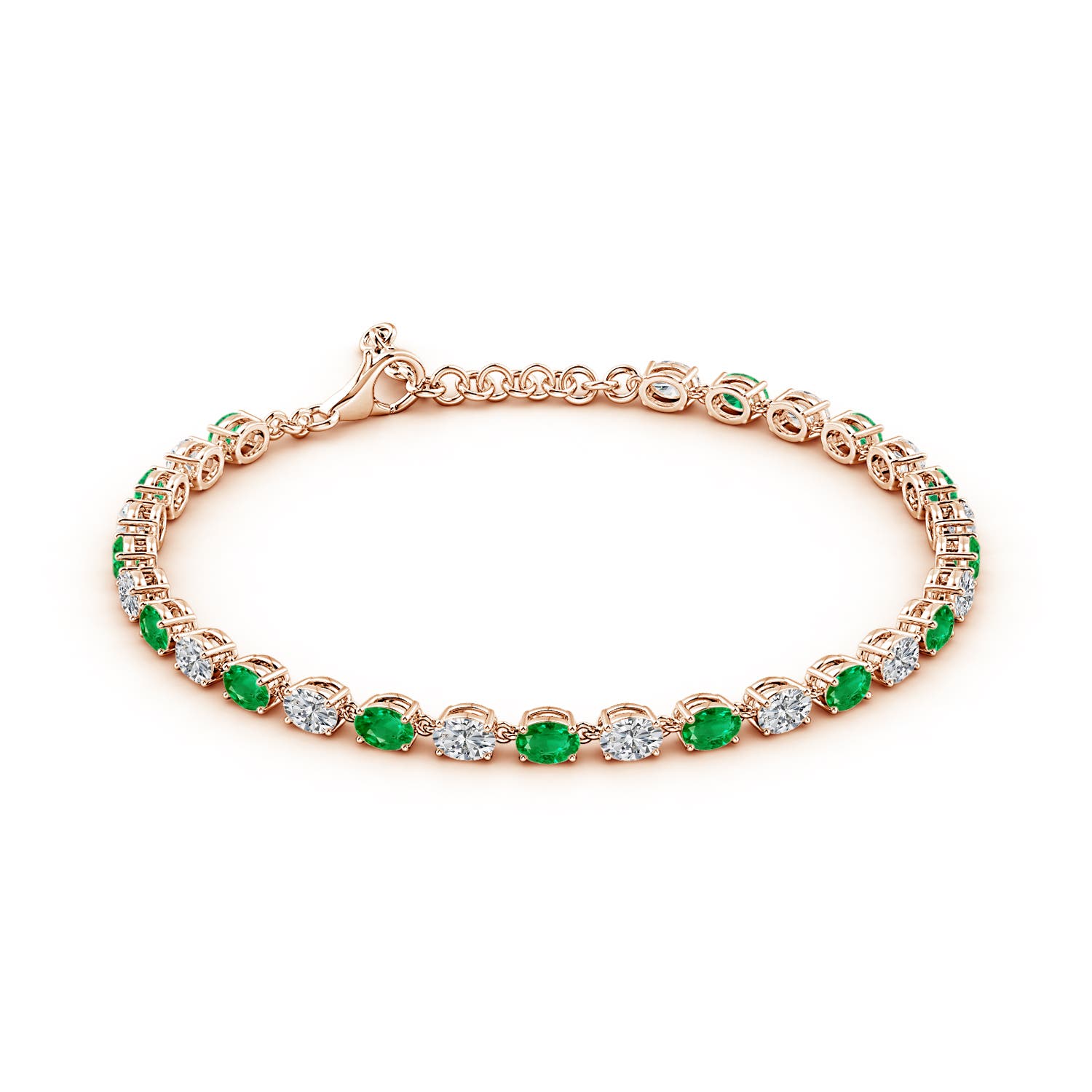 AAA - Emerald / 3.36 CT / 14 KT Rose Gold