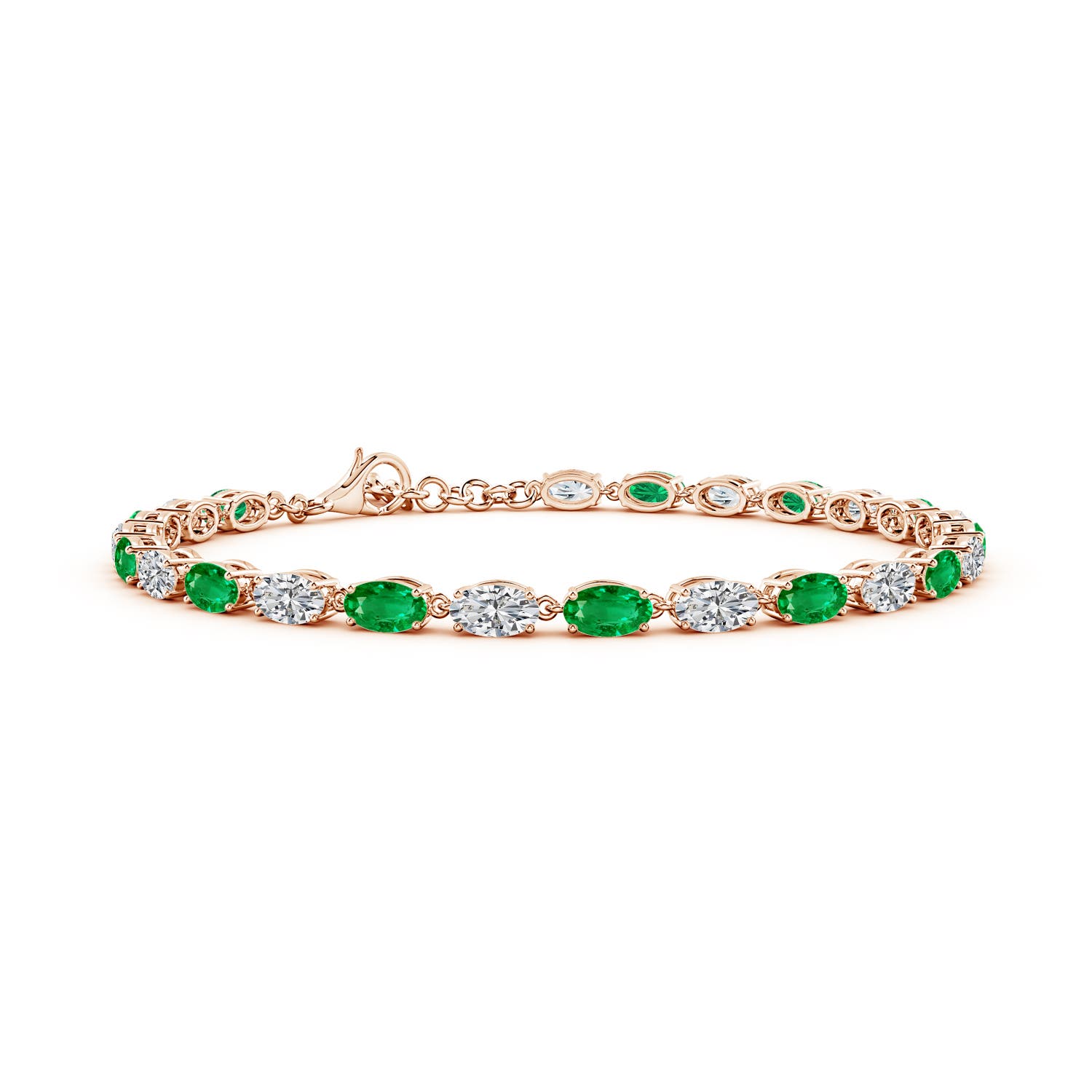 AAA - Emerald / 4.92 CT / 14 KT Rose Gold