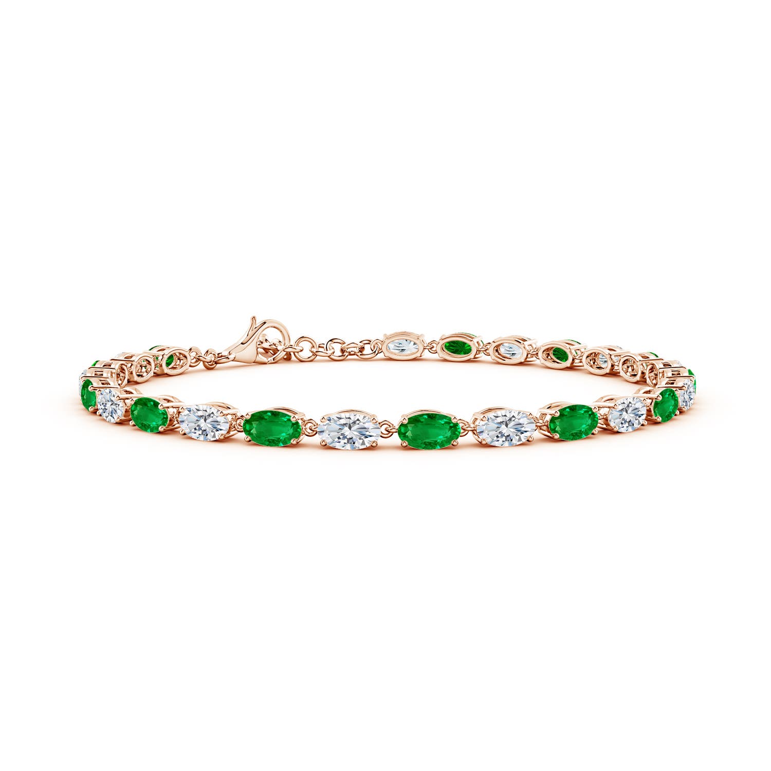 AAAA - Emerald / 4.92 CT / 14 KT Rose Gold