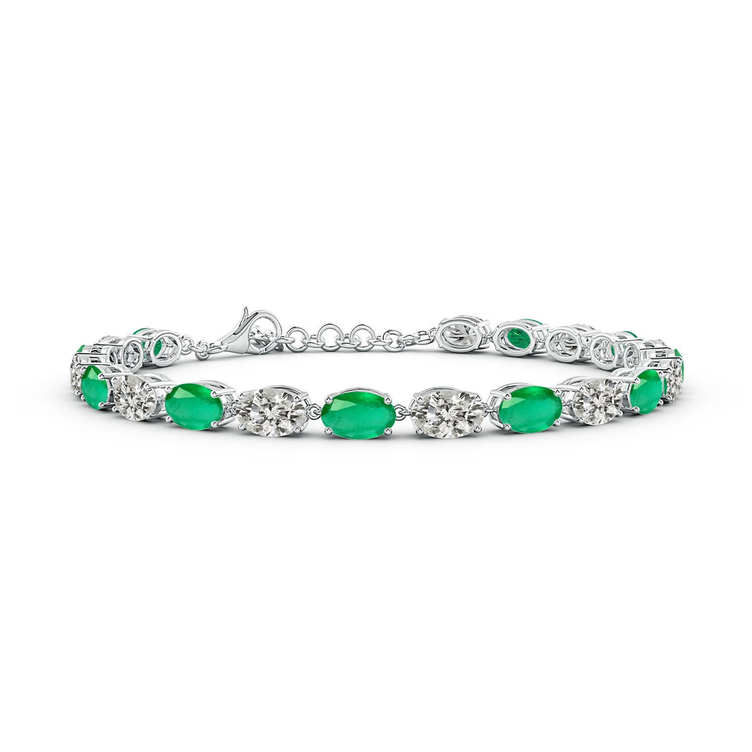 A - Emerald / 8.3 CT / 14 KT White Gold