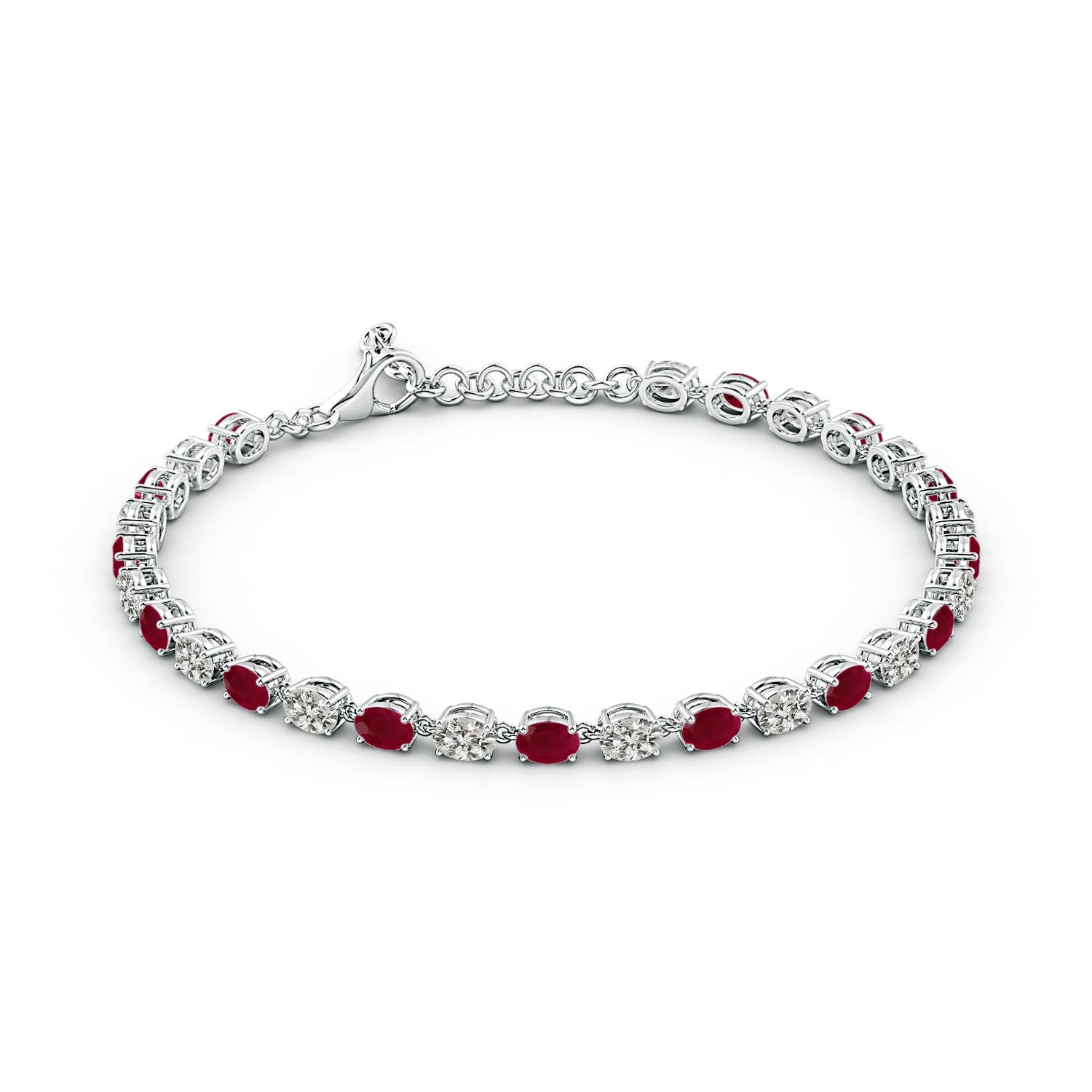 A - Ruby / 4.48 CT / 14 KT White Gold