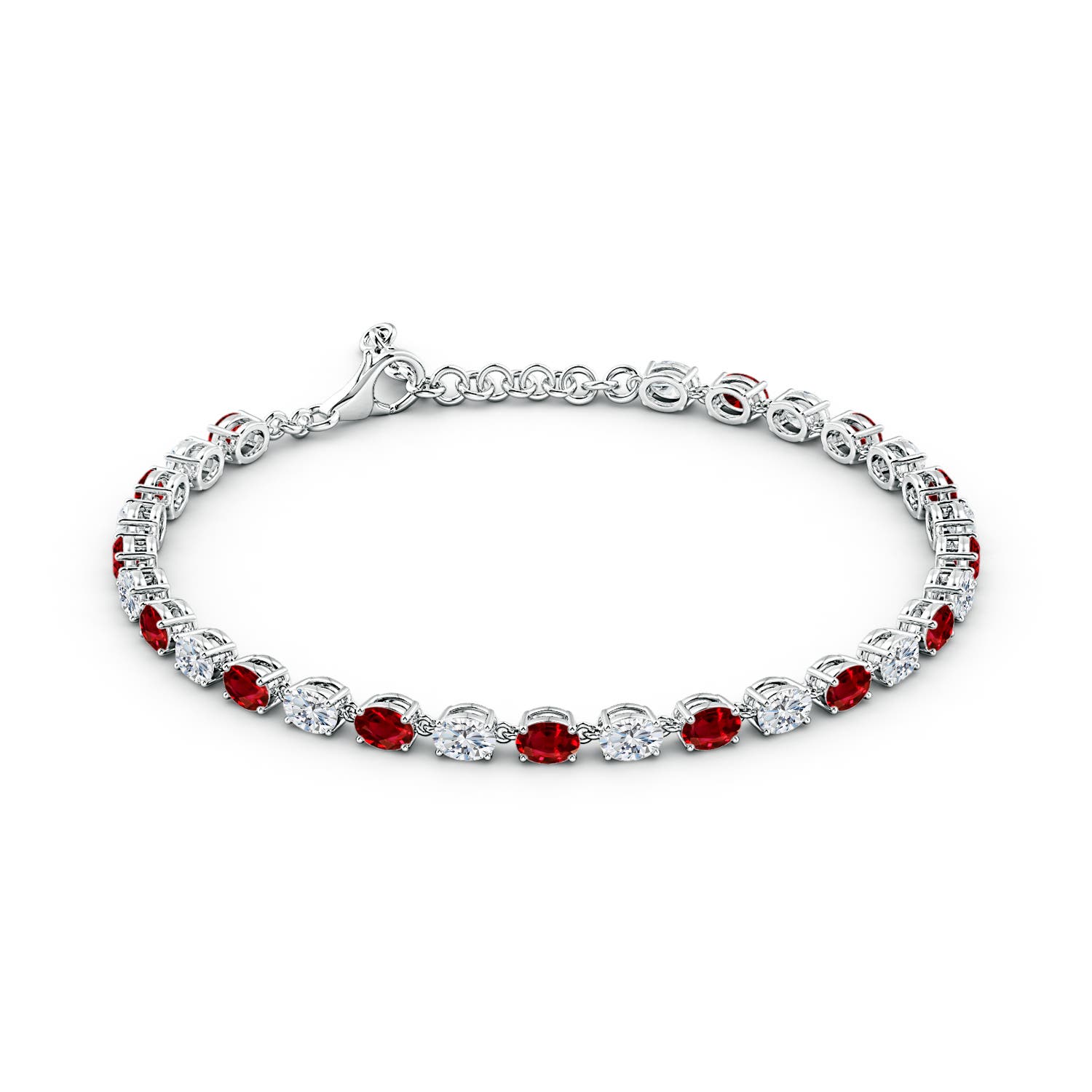 AAAA - Ruby / 4.48 CT / 14 KT White Gold