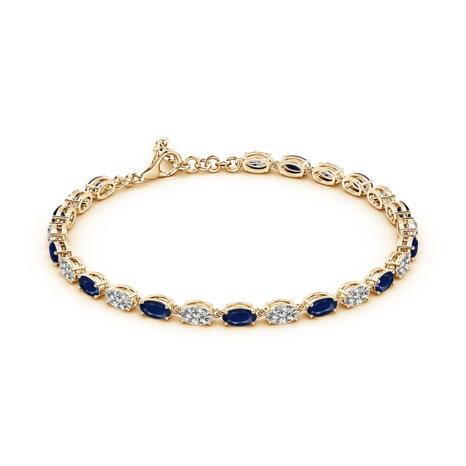 A - Blue Sapphire / 6.12 CT / 14 KT Yellow Gold