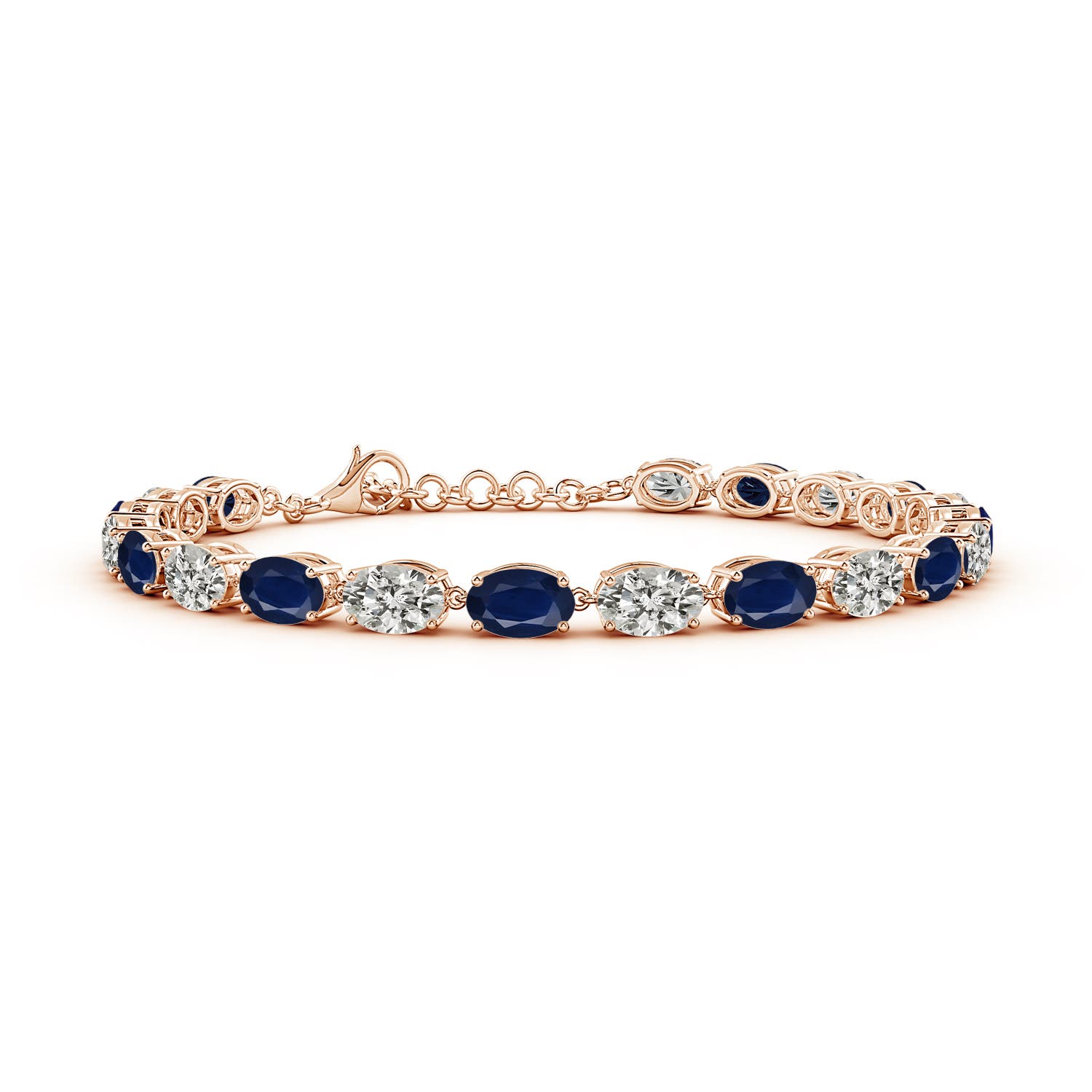 A - Blue Sapphire / 10.3 CT / 14 KT Rose Gold