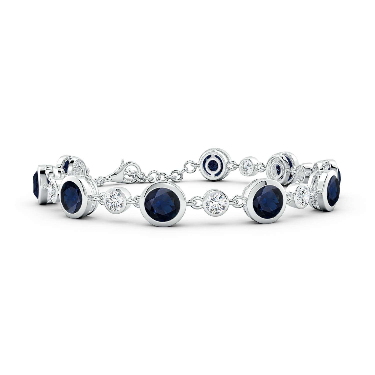 A - Blue Sapphire / 10.27 CT / 14 KT White Gold