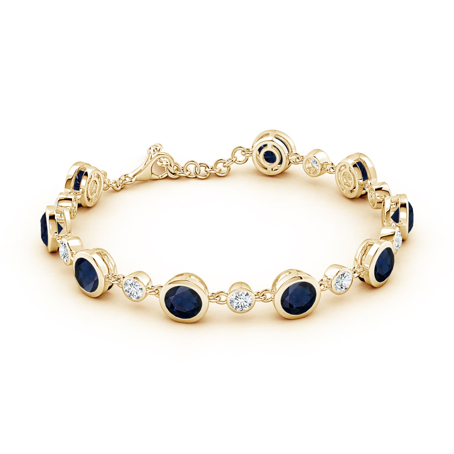 A - Blue Sapphire / 10.27 CT / 14 KT Yellow Gold