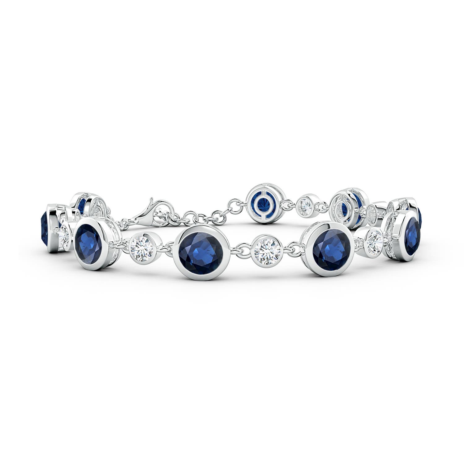 AA - Blue Sapphire / 10.27 CT / 14 KT White Gold