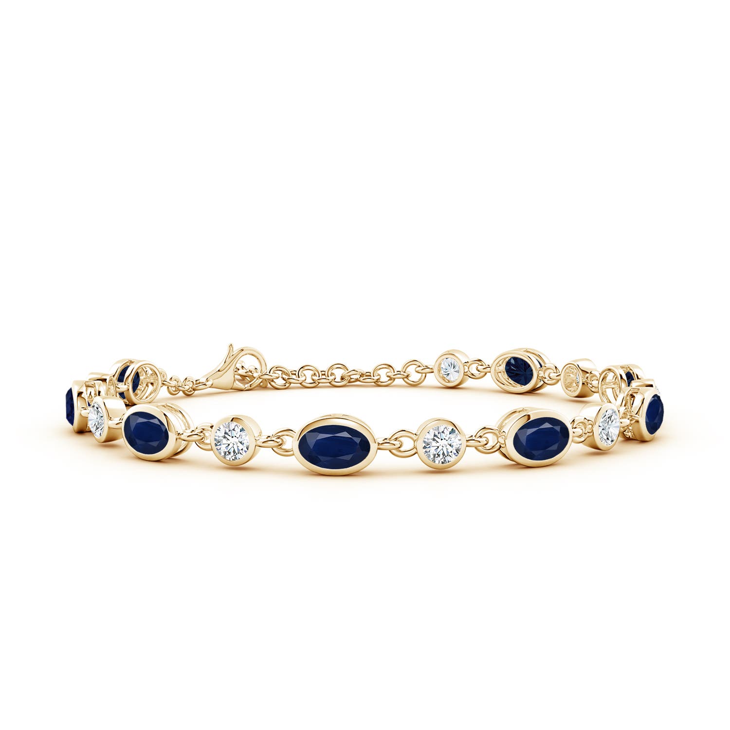 A - Blue Sapphire / 6.07 CT / 14 KT Yellow Gold