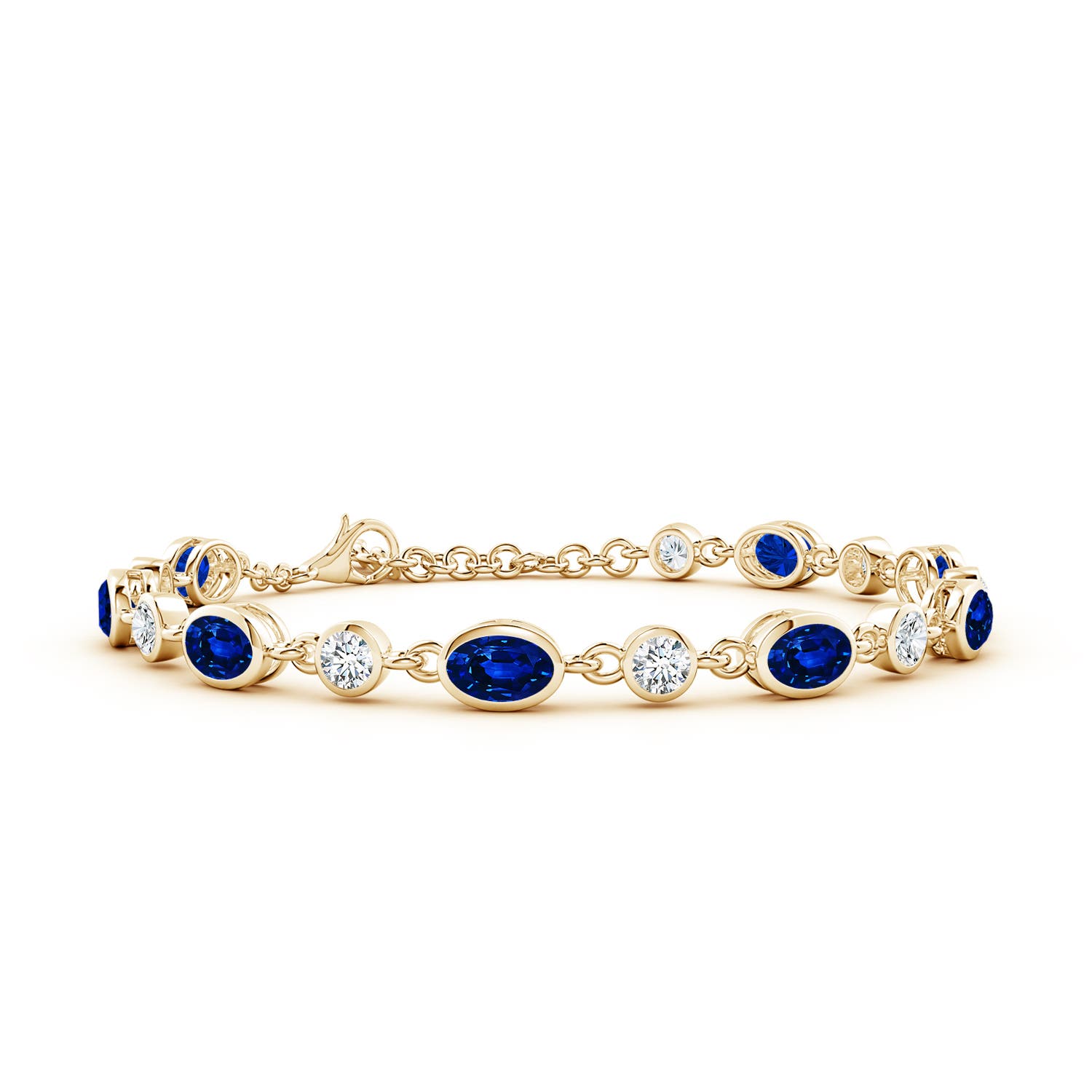 AAAA - Blue Sapphire / 6.07 CT / 14 KT Yellow Gold