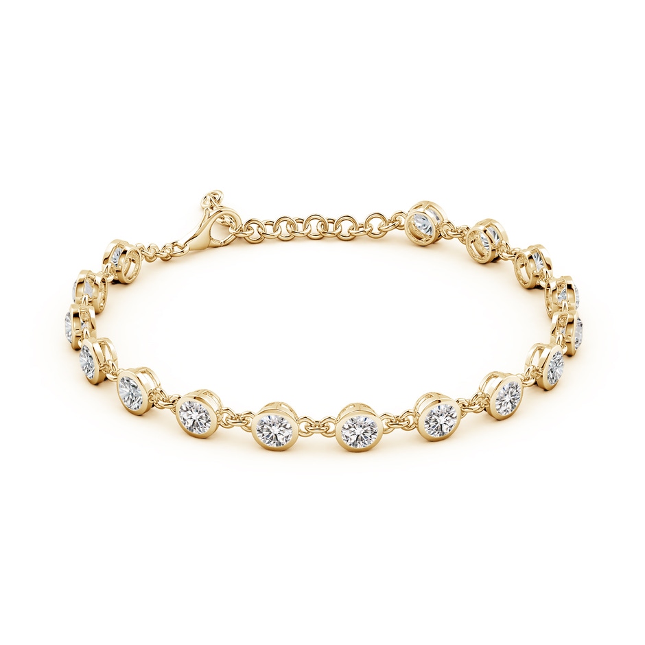 4.1mm IJI1I2 Bezel-Set Round Diamond Tennis Bracelet in Yellow Gold side 199