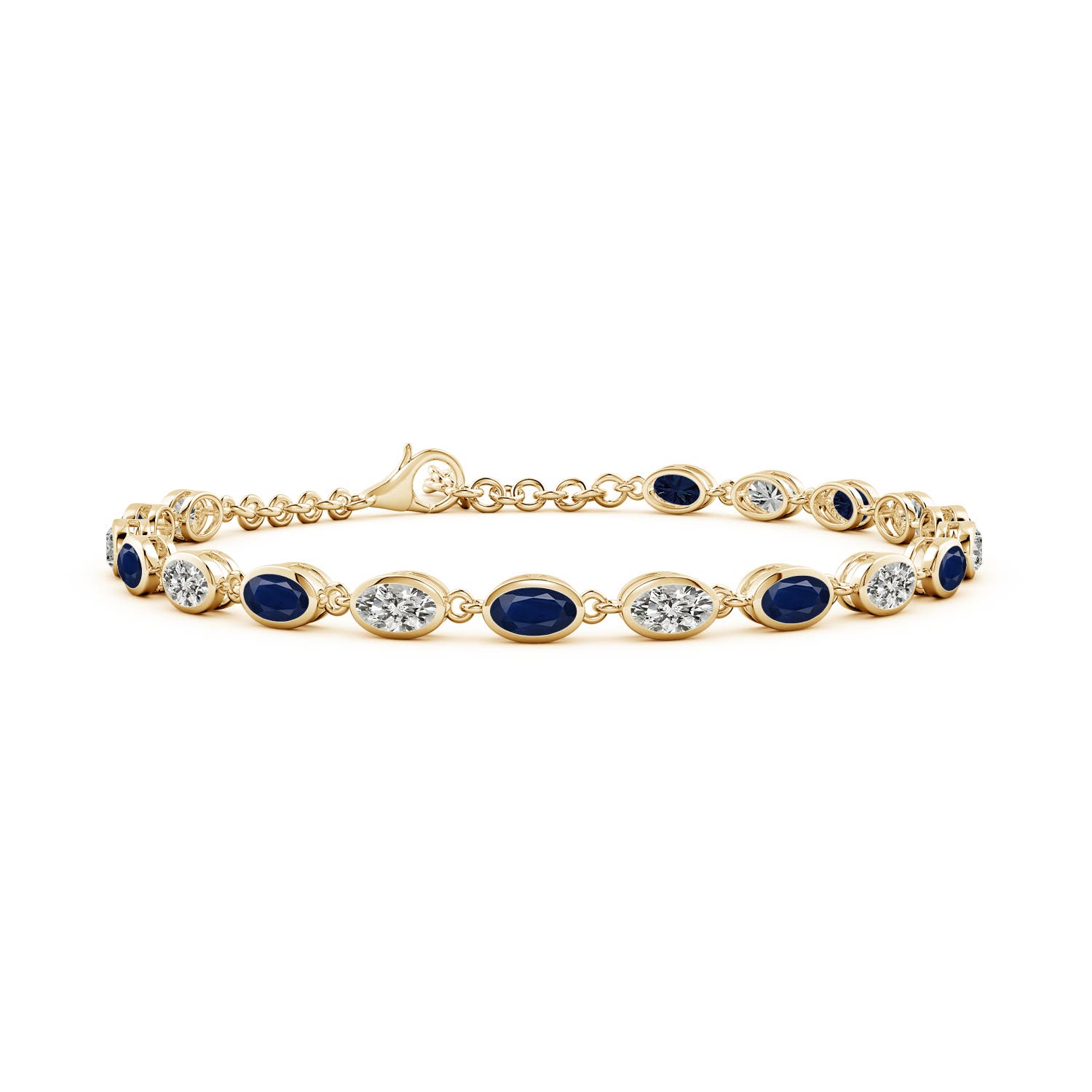 A - Blue Sapphire / 4.59 CT / 14 KT Yellow Gold