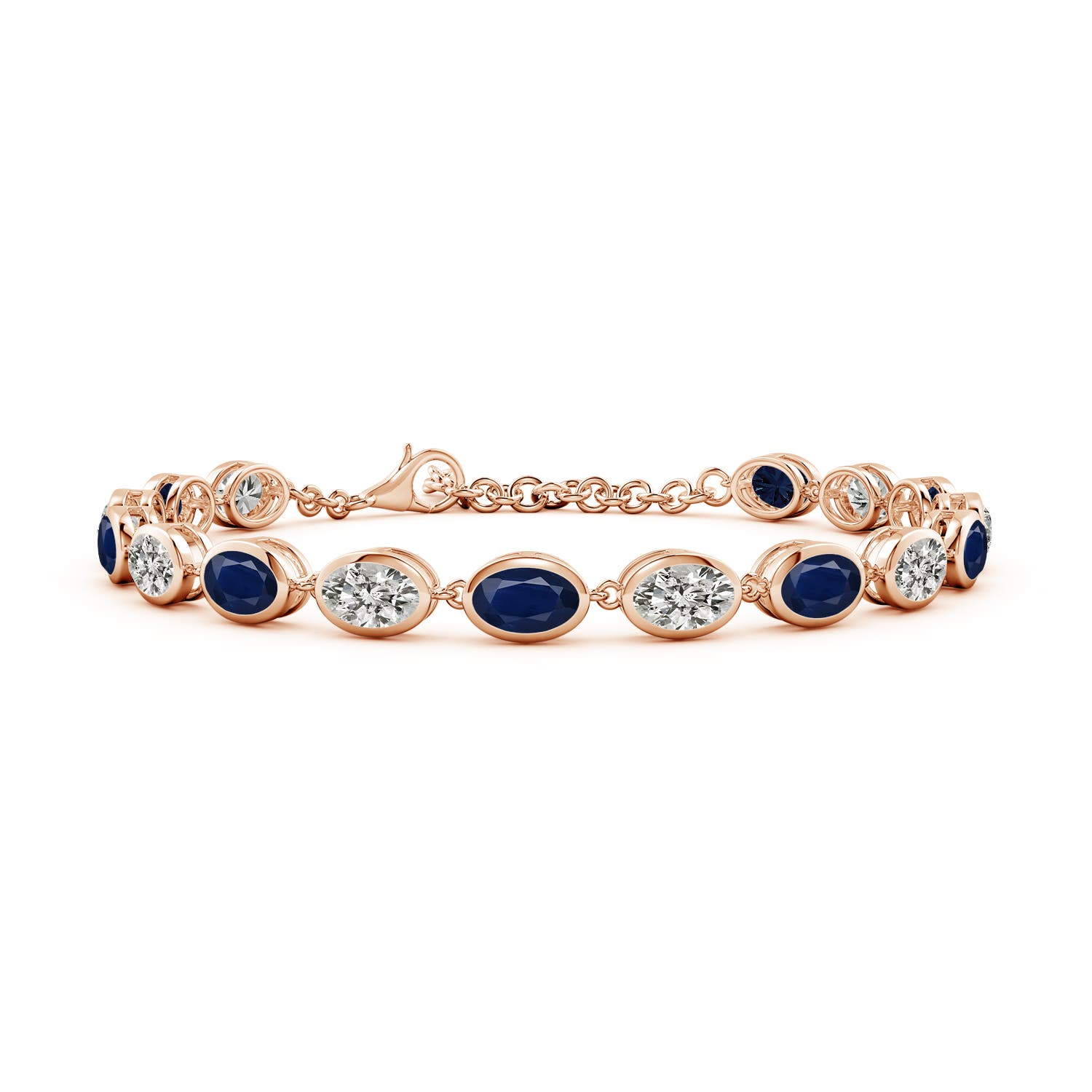 A - Blue Sapphire / 8.24 CT / 14 KT Rose Gold