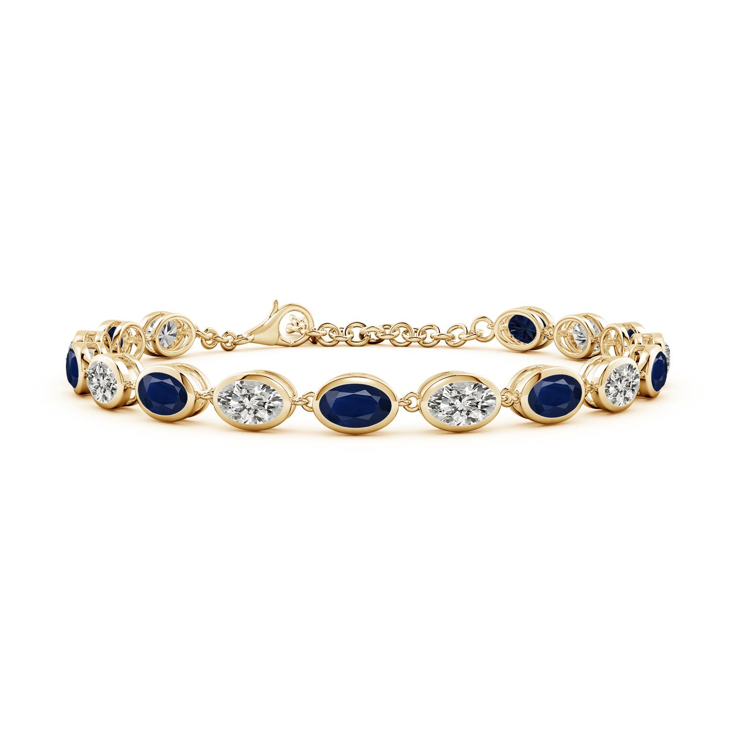 A - Blue Sapphire / 8.24 CT / 14 KT Yellow Gold