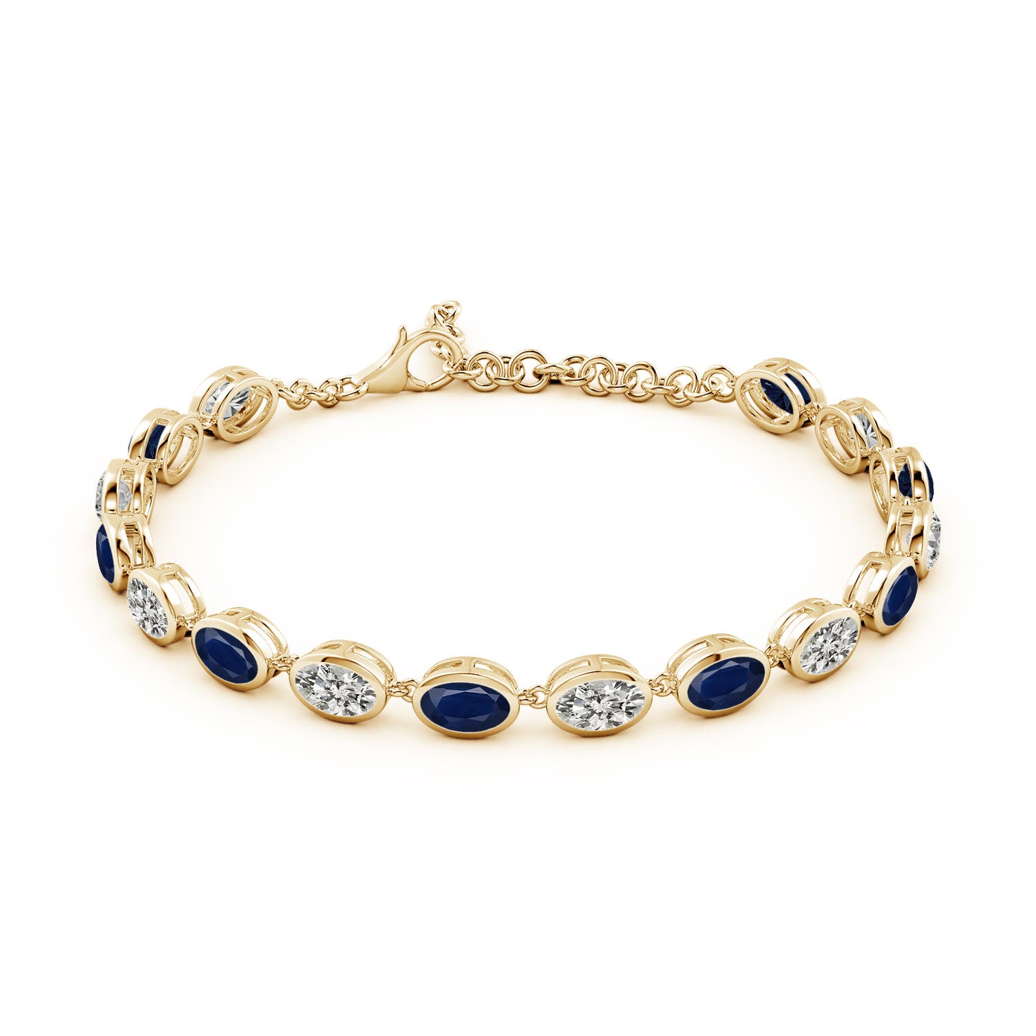 A - Blue Sapphire / 8.24 CT / 14 KT Yellow Gold