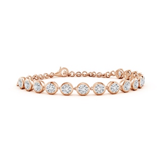 4.1mm HSI2 Round Diamond Chain Bracelet in 18K Rose Gold