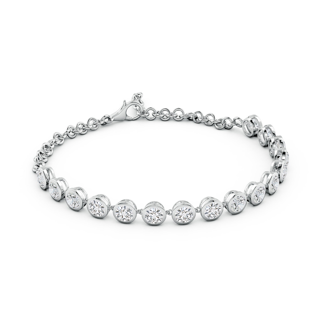 4.1mm HSI2 Round Diamond Chain Bracelet in White Gold - side 199