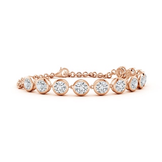 5.1mm HSI2 Round Diamond Chain Bracelet in 18K Rose Gold