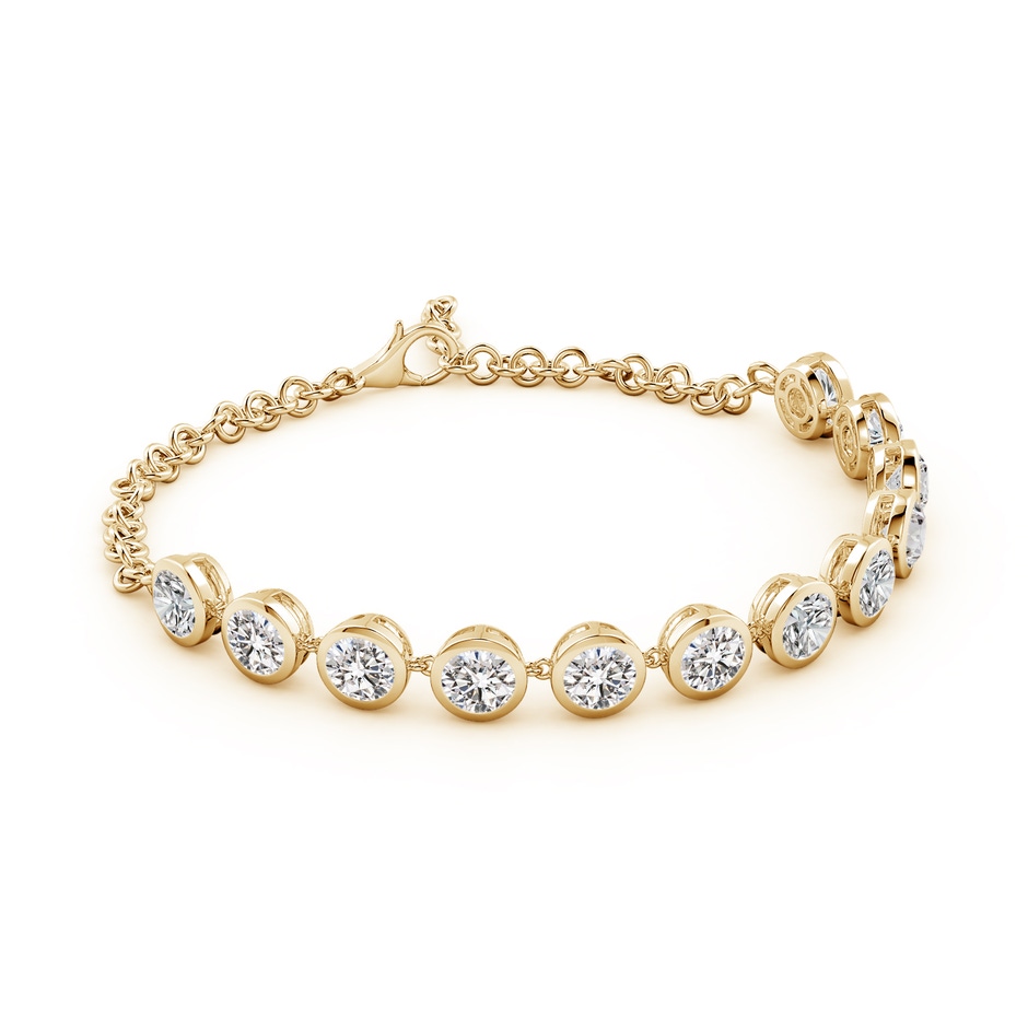 5.1mm IJI1I2 Round Diamond Chain Bracelet in Yellow Gold side 199